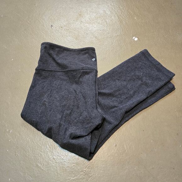 Lululemon Mid Rise Cropped Heathered Gray Leggings Women's Size 10 - Picture 4 of 6